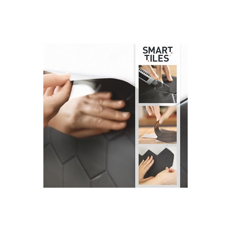 SMART TILES Peel and Stick Backsplash - 5 Sheets of