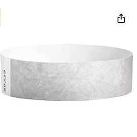 3/4" Tyvek Solid Color Wristbands - Pack of 500 - Secure Paper-Like Admission Band for Events by myZone Printing (Metallic Silver))
