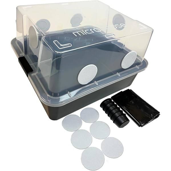 Grower's Select Mushroom Monotub Fruiting Chamber with Filter Disks and