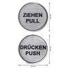 BIKE-label Door Sign 3D Sticker Diameter 45 mm Aluminium Look