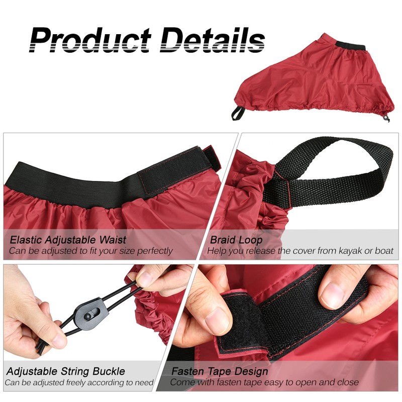 Universal Adjustable Sport Waterproof Nylon Kayak Spray Skirt Deck Sprayskirt