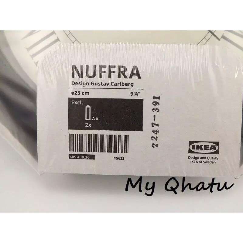 IKEA NUFFRA Wall Clock Low-voltage/bl