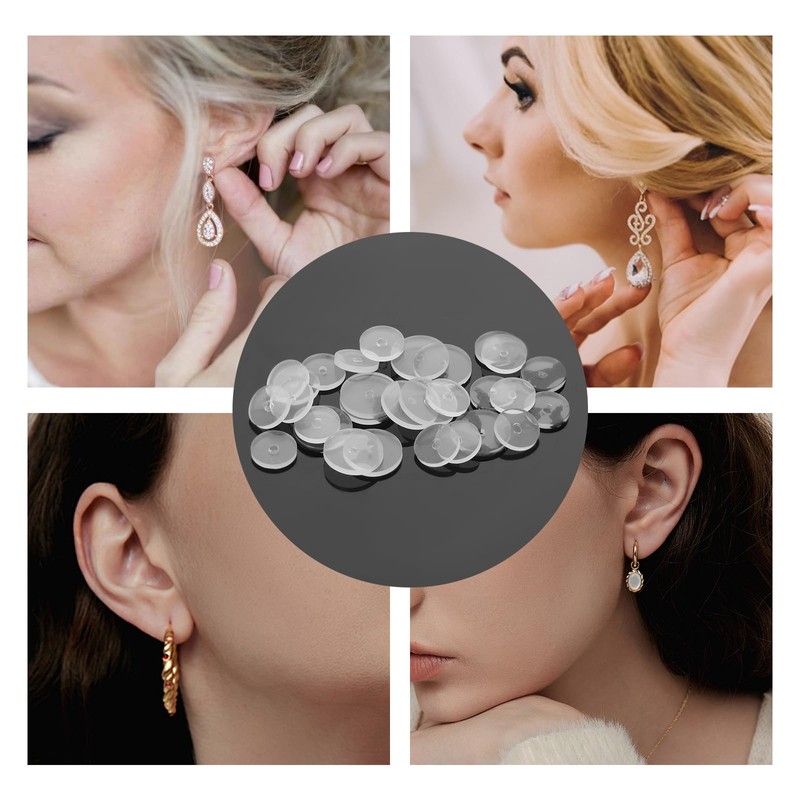 Clear Piercing Disc for Piercing Bump Silicone Healing Non Pull