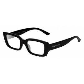Calabria K+K GEMMA Rectangular Reading Glasses +1.00 Gloss Black Women Chic Fashion Designer Trendy Readers Stylish Eyeglass