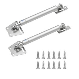 JinBoCheng 2 Pack 100N/22LBS Drop Down Gas Struts for Downward Flap lid Slowly Down,Spring Hinge, Downturn Door Buffer Retractable Cabinet Door Metal Head Gas Spring Support