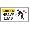 V Safety Caution Heavy Load Yellow Sticker - 51x25mm (Roll