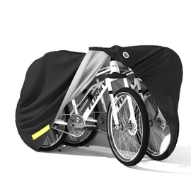 MOZMY Bicycle Cover, Bicycle Protective Cover, Bicycle Tarpaulin, Durable Oxford Waterproof Outdoor Bicycle Cover with Locking Eyelets and Fluorescent Tape