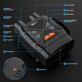 Night Vision Device, 10x Digital Zoom and 7-Level Infrared, 2.8 Inch HD Screen, 800 m Visibility Binoculars for Photos and Videos, Type-C Quick Charging for Hunting, Camping, Game Watching
