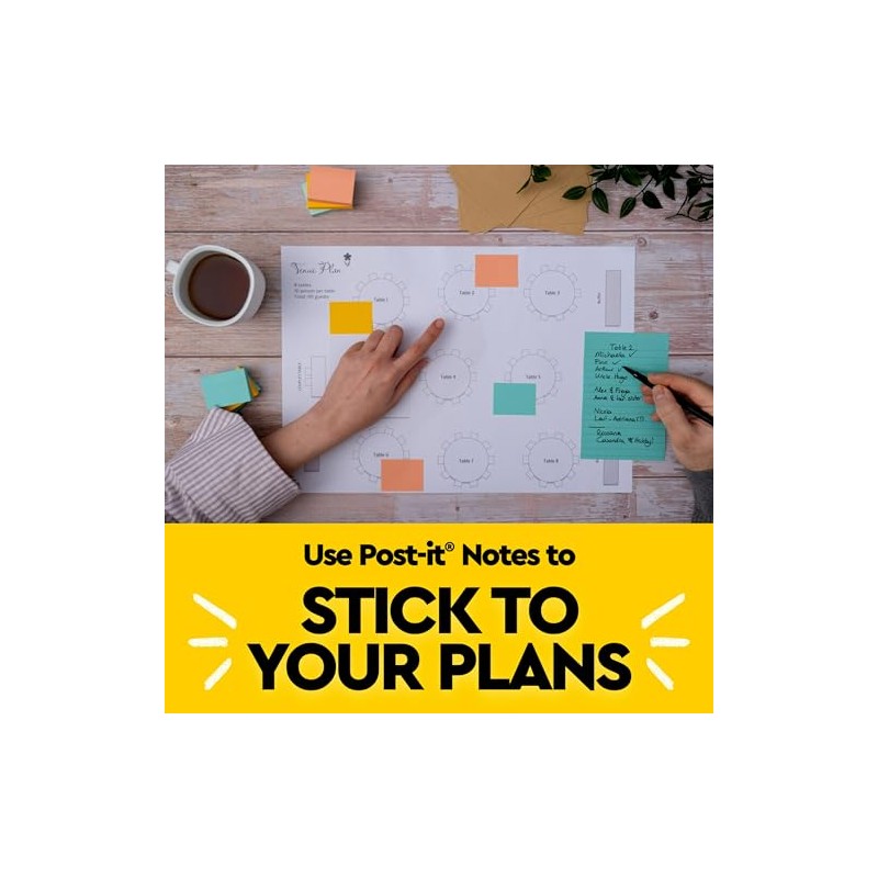 Post-it Super Sticky Notes, 5 x 20.3 cm, Marseille Collection,