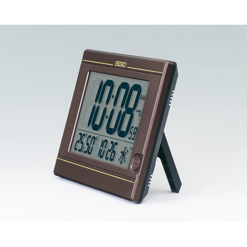 Seiko Clock Table Clock, Wall Clock, Digital Radio, Dark Brown