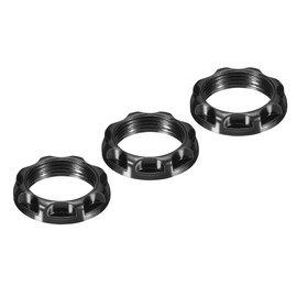 PATIKIL E12 Light Socket Ring, 3 Pack Lamp Shade Holder Adapter Phenolic Ring for Light Fixtures, Black