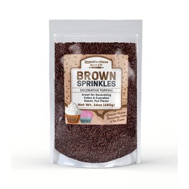 Unpretentious Brown Sprinkles, 1.5 lb, Baking & Desserts, Decorative Topping, Gluten-Free