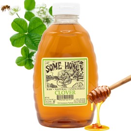 Some Honey Raw & Unfiltered Clover Honey – 100% Pure U.S.Honey – USDA Grade A – All-Natural – 32 oz