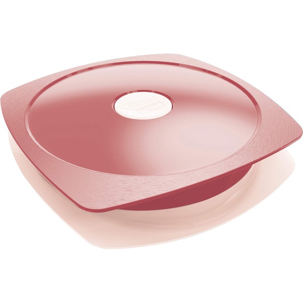 Maped PICNIK Assiette à déjeuner pour Adulte avec Couvercle Etanche - Compatible Micro-Ondes et Lave-Vaisselle - en Plastique Sans BPA - Rouge