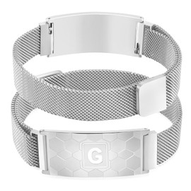 Fervia Soccer Initial Bracelet Sliver Stainless Steel A-Z Letter Charm Bracelets Adjustable Wristbands Soccer Gifts Idea for Players Team Lovers Men Boys Dad (G)