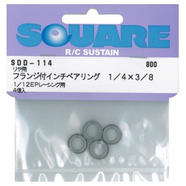 Square Flange Bearing 1/4 x 3/8 (4 pieces) for Rear 12EP Racing SDD-114