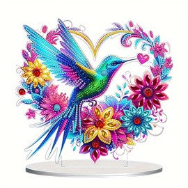YURROAD Diamond Painting Holder Kits, Bird Diamond Art Decoration with Holder, Crafts Kits for Home DIY, Diamond Art Kits for Adults