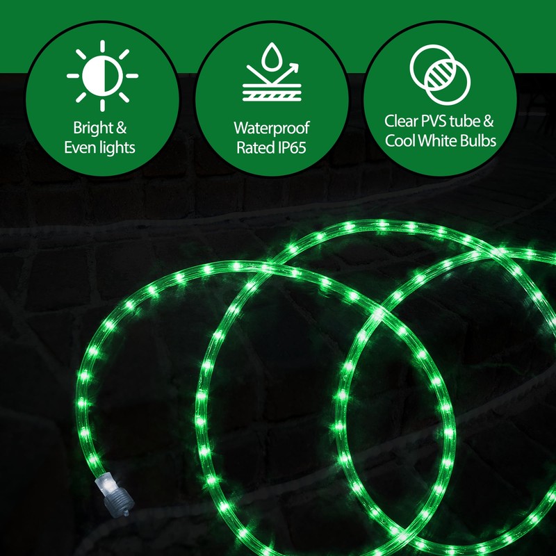 Tupkee LED Rope Light Green - for Indoor and Outdoor