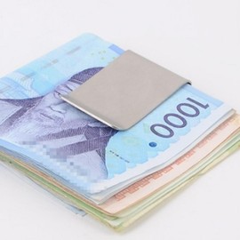 Metal Portable Banknote Card Money Clip Mini Slim Wallet Pocket 3ea