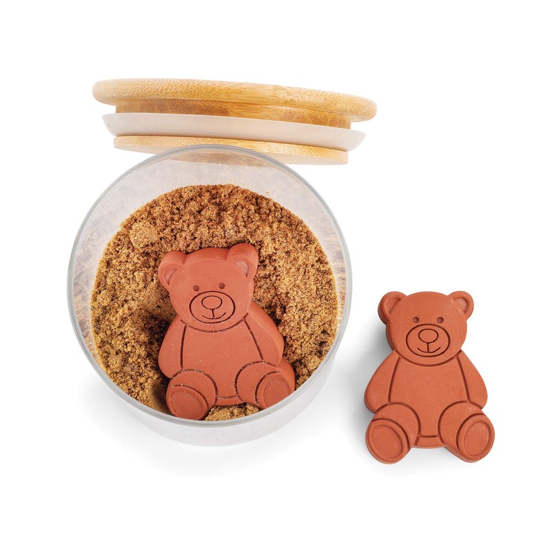 Fox Run Terracotta Brown Sugar Keeper and Saver, Bear, Set