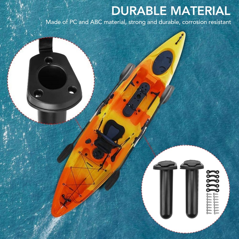 2Pcs Kayak Fishing Rod Holder Flush Mount Fishing Boat Rod