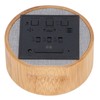 Digital Alarm Clock Round LED Voice Control Brightness Adjustable 12h