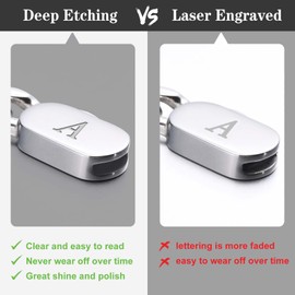 Hisatan Initial Bracelets for Men, 2 Pcs A-Z Letter Bracelet Silver Mens Bracelet with Initial, Stainless Steel Stylish Non Tarnish Cuban Link Bracelet for Men Jewelry Gifts, 8.26"