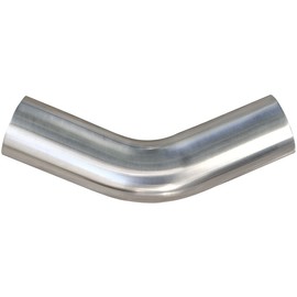KOTVTM 1.5" (38mm) OD 45 Degree Aluminum Elbow Pipe Intercooler Pipe Air Intake Tube, 1.5D Radius, Aluminum Alloy Tube High polished (45 Degree, OD 1.5" (38mm))