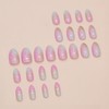 MISUD Press on Nails Medium Almond Fake Nails Glossy Glue