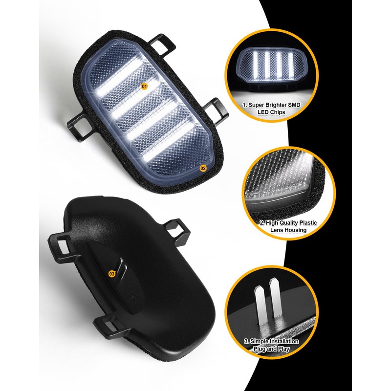 NEIFILES LED Side Mirror Task Light Compatible with Chevy Silverado