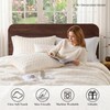Amélie Home Plush Fleece Comforter Set Queen Size, Cream White