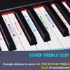 QMG Piano Stickers for All White Keys (49/61/76/88 Key Keyboards)