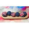 3" Old Glory Patriotic Flag Fabric Ball Bowl Filler Orbs