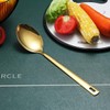 Gold Cooking Spoon, Berglander Stainless Steel Solid Serving Spoon Titanium