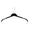 HANGERWORLD 20 Pack Strong Black Plastic Garment Coat Hangers for
