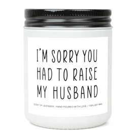 Gifts for Mother in Law, Funny Mom Dad Candles, Mother's Day Father's Day Gift for Parents in-Laws, 9OZ Lavender Soy Scented Candles for Women, Unique Christmas Birthday Gifts Valentines Day