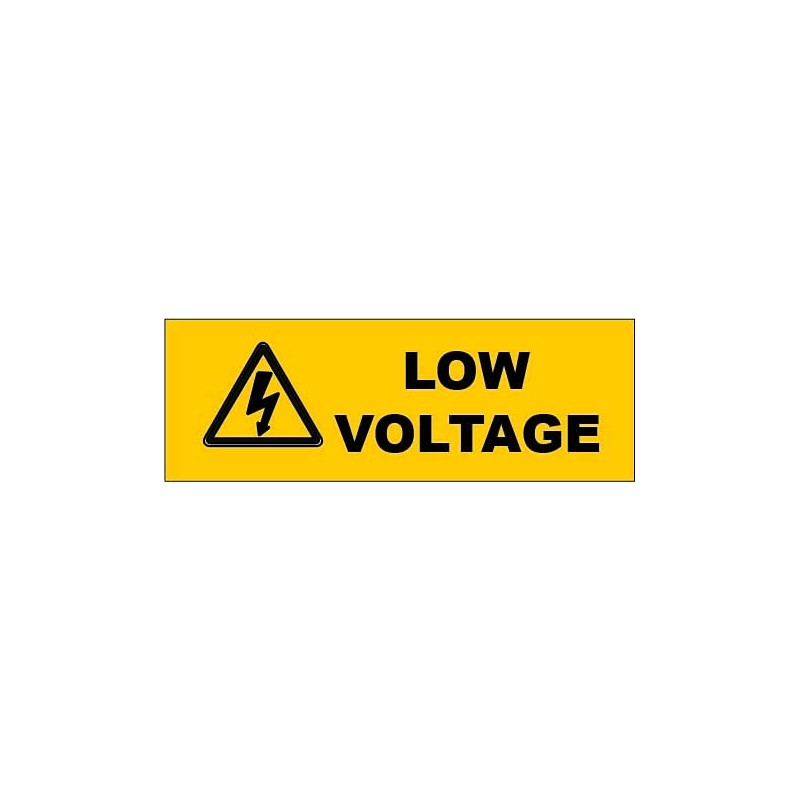 Low Voltage Electric Electricity Stickers Decals (12 Pack) Small .5x1.5
