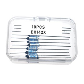 Jiefafa BF142X, BF142X Fuse, BF142, BF142 Fuse, Thermal Fuse BF142X, BF142X, 142 Degree 16A 250V Cutoff TF Pellet Axial Lead Temperature Links (10 Pcs)