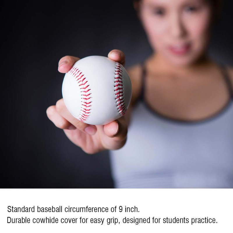 Cowhide Recreational Use Practice Baseballs, Reduced Impact Kids Safety Baseballs
