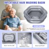 Inflatable Shampoo Basin for Bedridden, Elderly & Disabled - Petal-Shape