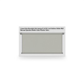 Cream Patio Retractable Side Awning 31.5x118.1 Inch Wall Mounted Manual Operation Outdoor Shelter Modern Style Polyester Fabriccolor: Cream1