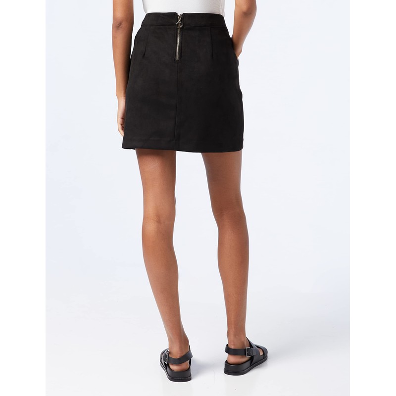 VERO MODA Damen Velours Minirock Kurzer Stretch Bleistiftrock Samt Nicki