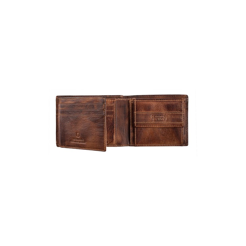 camel active, Melbourne Men's Wallet (Denim Size), Brown, 11,5 x