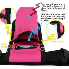 YOURUIMEI Bolsa para botella de masaje, funda para terapia de masaje, funda para loción de masaje, funda para aceite de masaje (Db1KD-Rose Red), Rosa Rojo, 1 botella