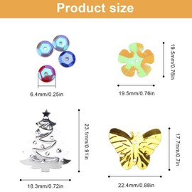 HJIAMA Sequins, Star-Shaped Glitter Stickers, Rainbow Glitter Design, Bright Colours, Large Sequins, Suitable for DIY, Decoration, Greeting Card Making