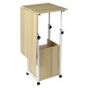 HANGKAI Overbed Table w/Wheels,Movable Bedside Table, 27.56-34.65in Height Adjustable Over