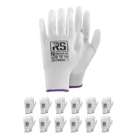 RS CONDUCTOR ESD Assembly Gloves/Size 11, 12 Pairs/White/Assembly Gloves/Work Gloves/Protective Gloves