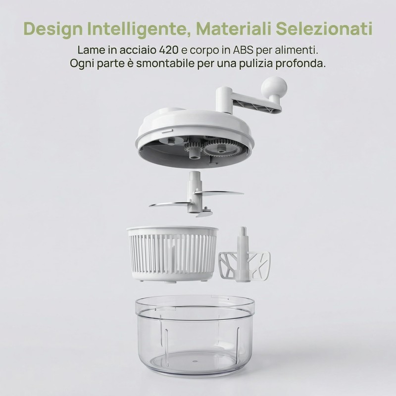 Manual Food Chopper - Vegetable Manual Quick Chopper, Easy-Clean Food