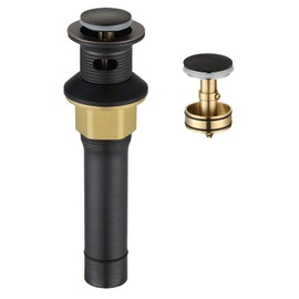 PARLOS All Metal Bathroom Sink Drain with Overflow, 18/8 Stainless Steel Pop Up Drain for Lavatory Vanity Vessel Sink, Oil Rubbed Bronze, 2104703