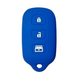 Thrida Silicone Key Fob Cover for Toyota 4Runner & Sequoia, Blue, 3-Button, SUV Fit